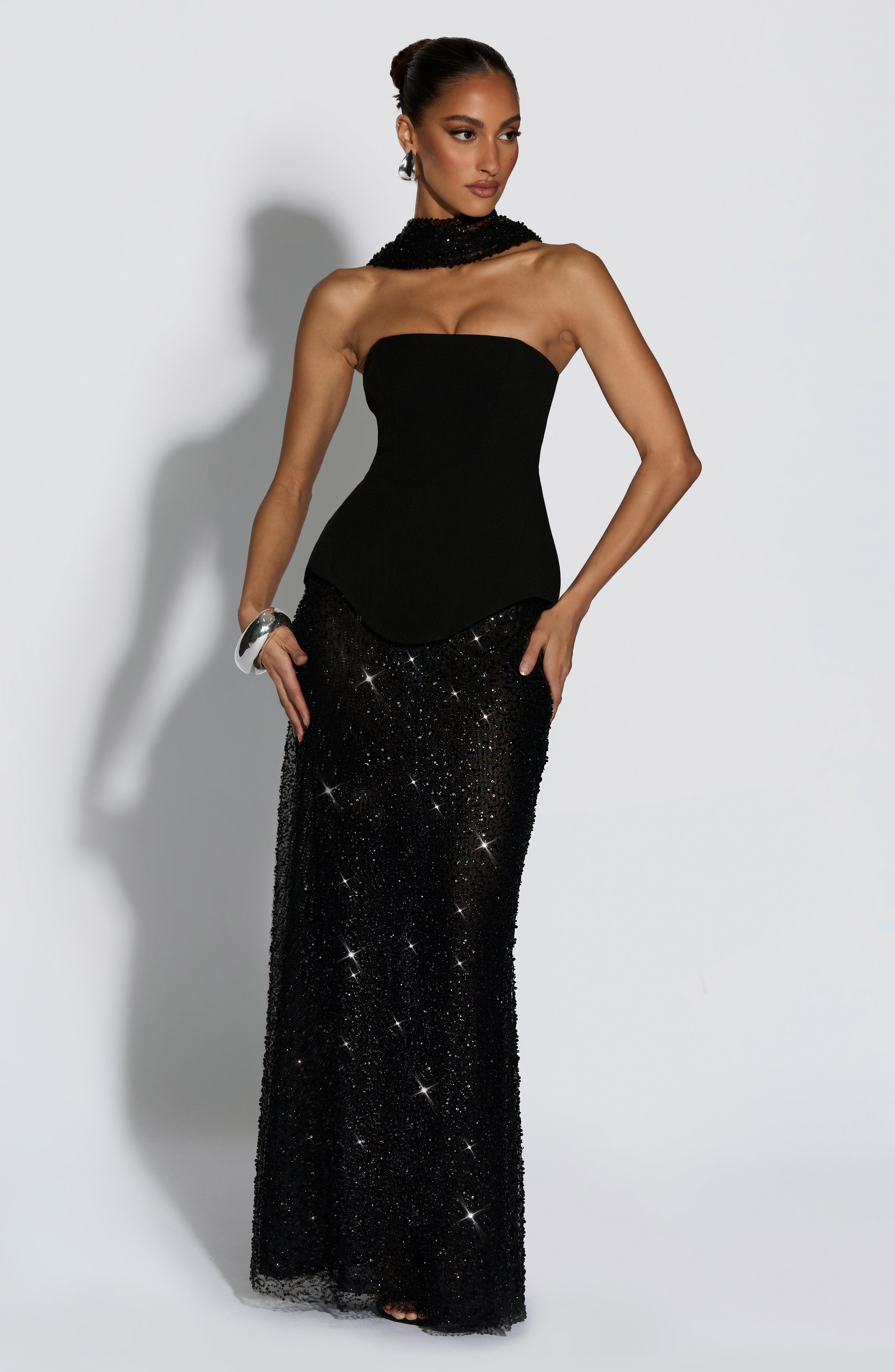 Allaire Maxi Skirt - Black - Napalia