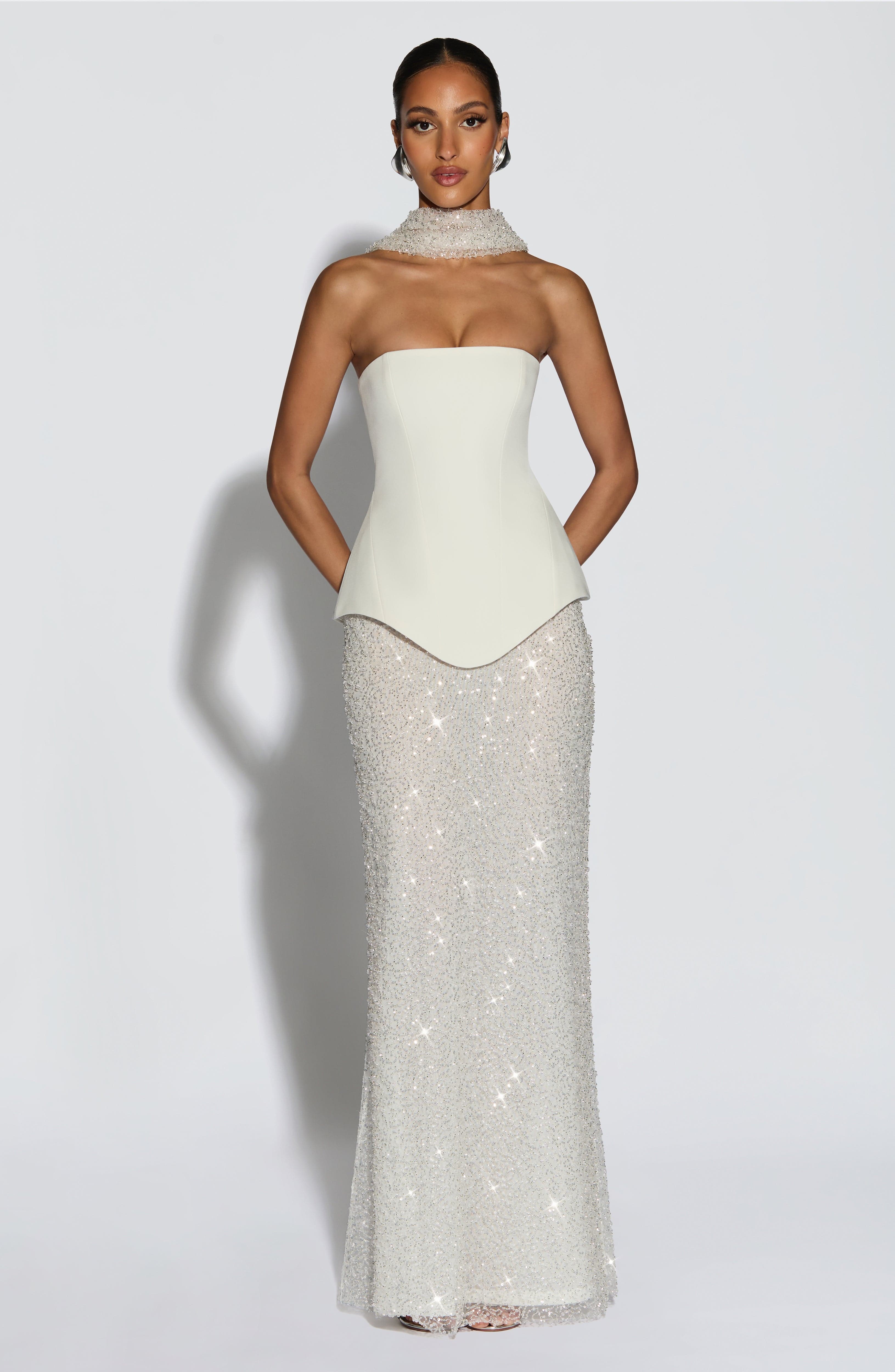Allaire Maxi Skirt - Ivory - Napalia