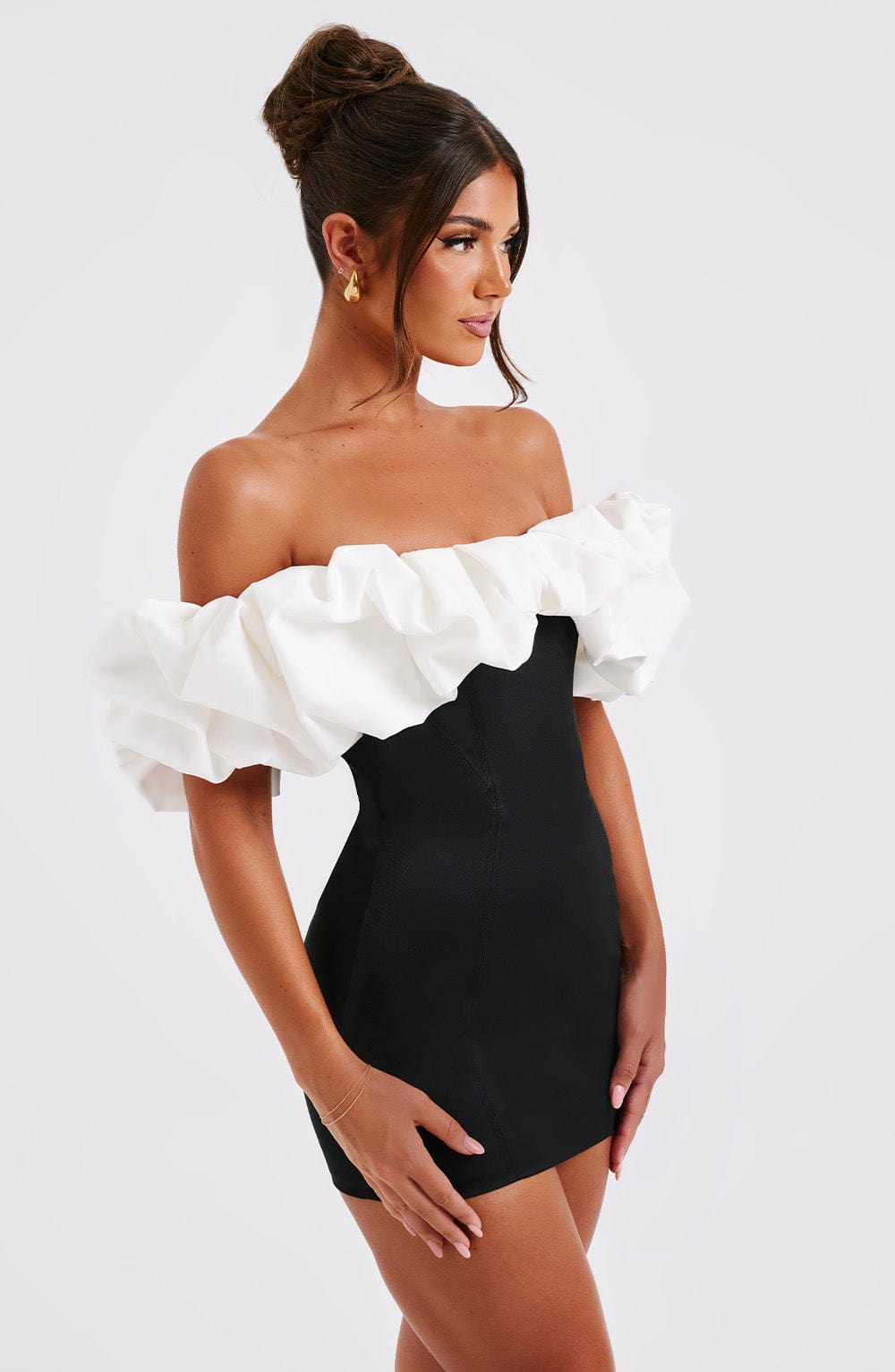Allie Mini Dress - Black/White - Napalia