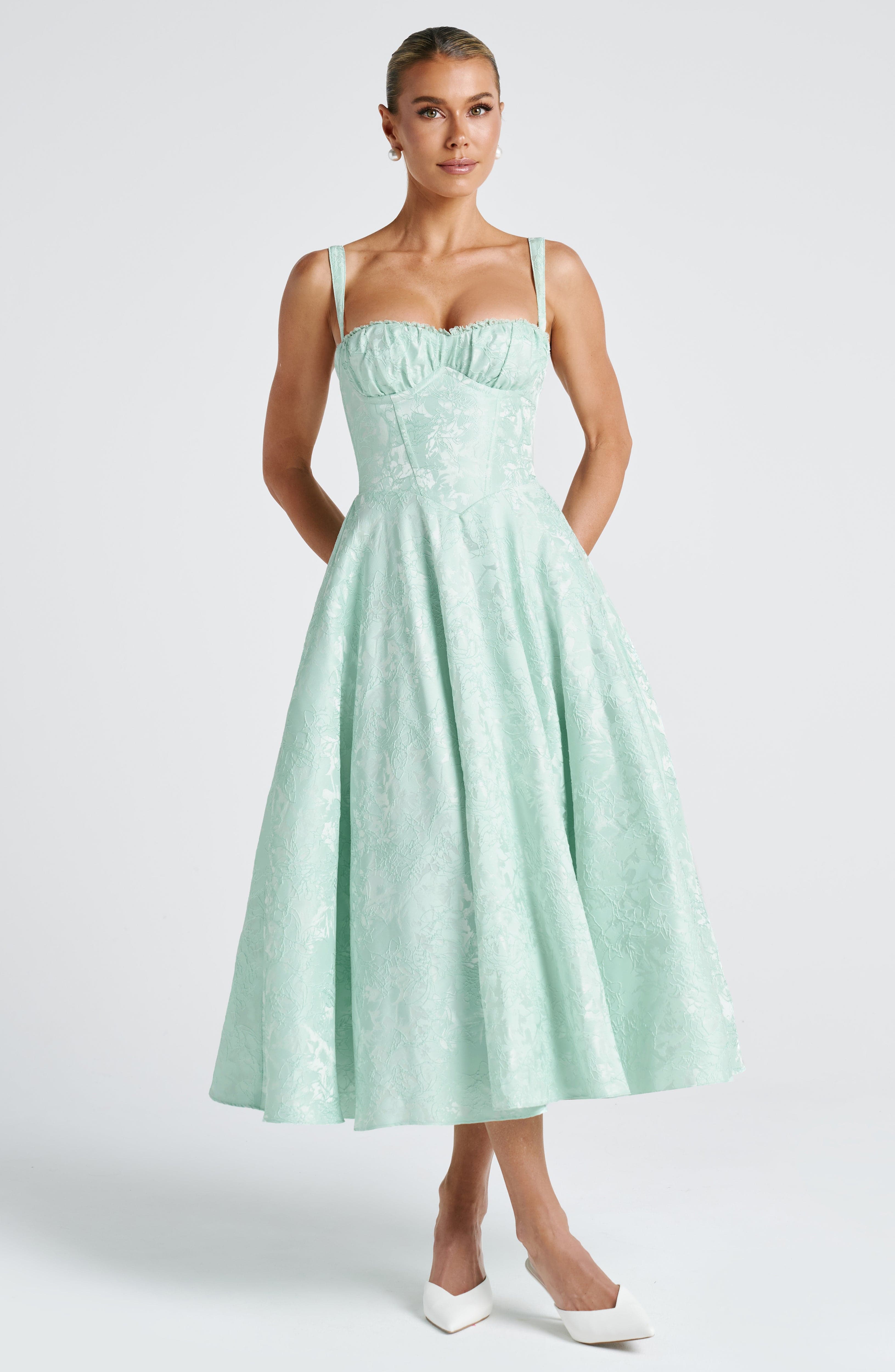 Amity Midi Dress - Mint - Napalia