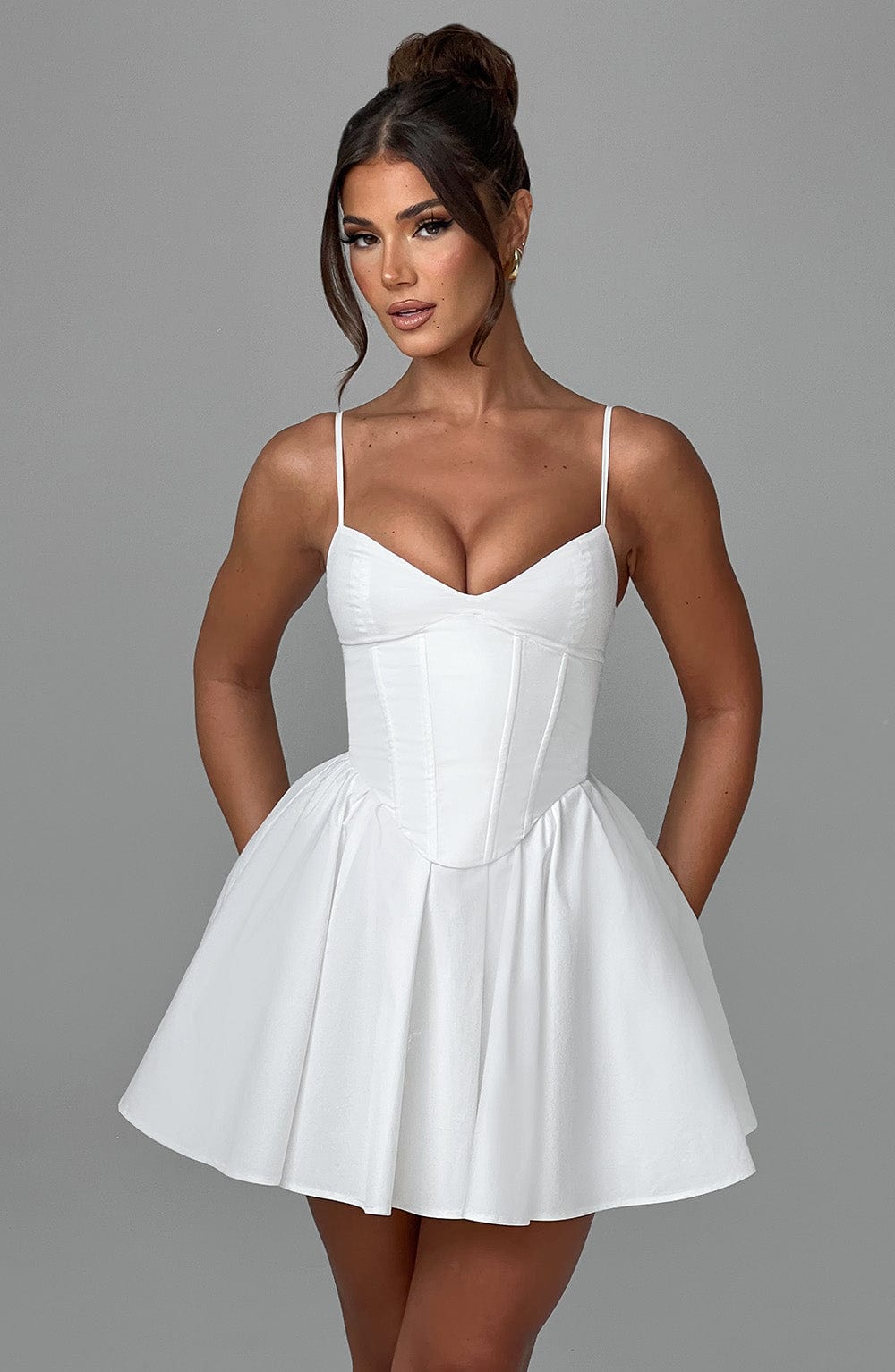 Analeigh Mini Dress - Ivory - Napalia