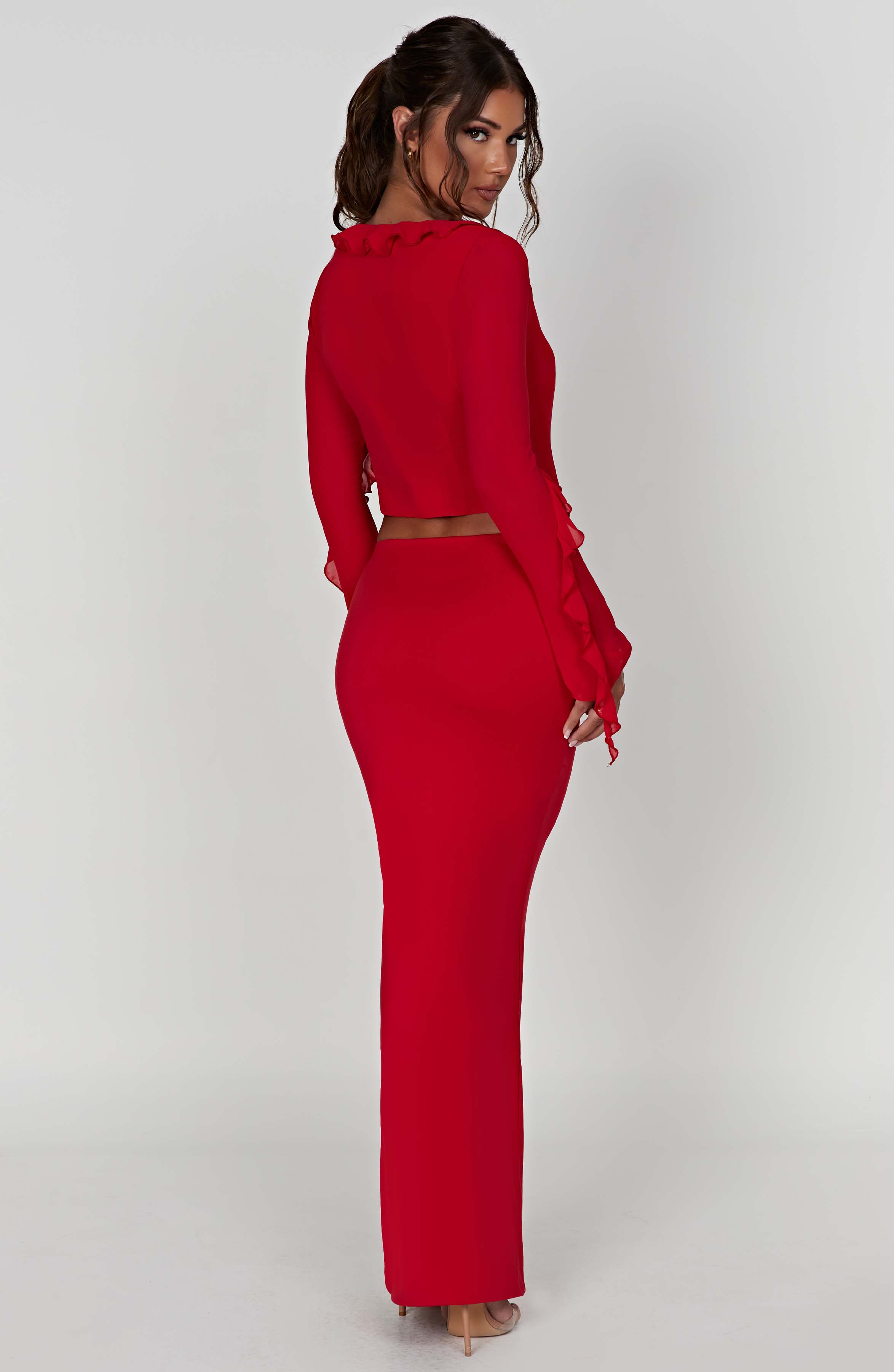 Astrid Maxi Skirt - Red - Napalia