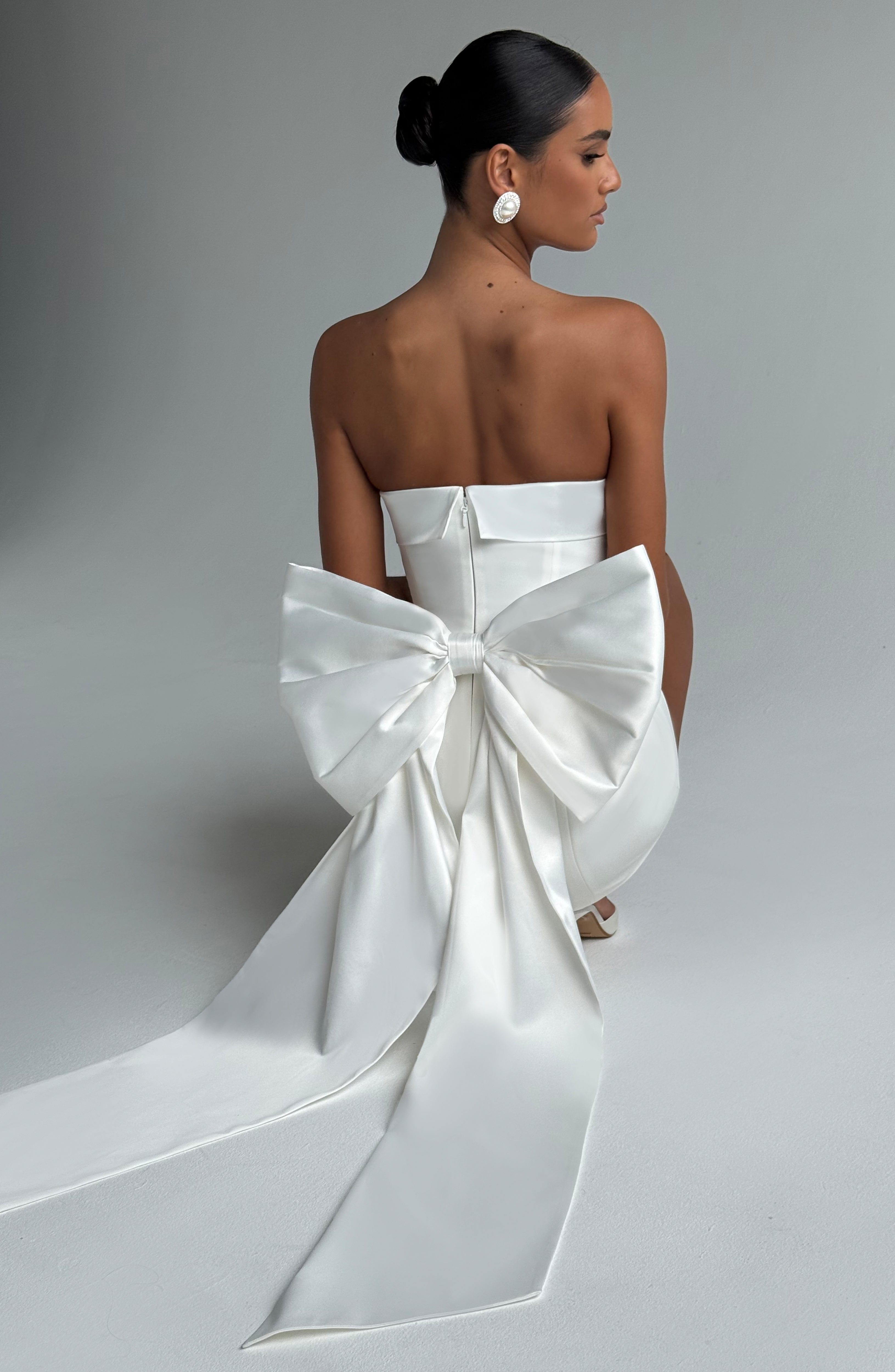 Barbara Mini Dress - Ivory - Napalia
