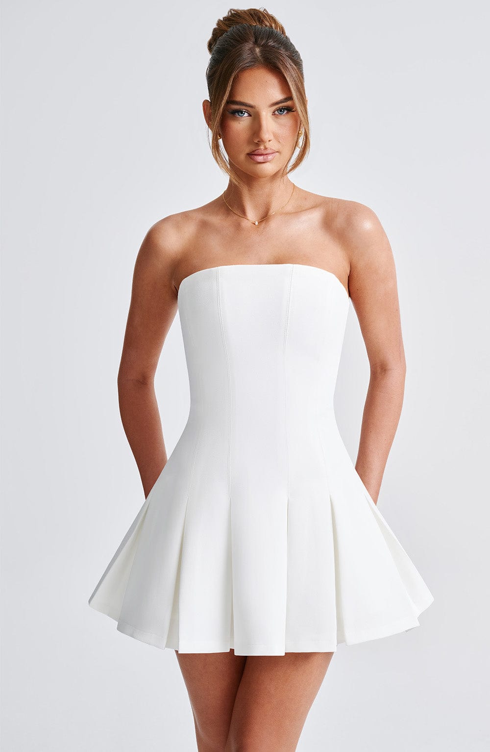 Bryony Mini Dress - Ivory - Napalia
