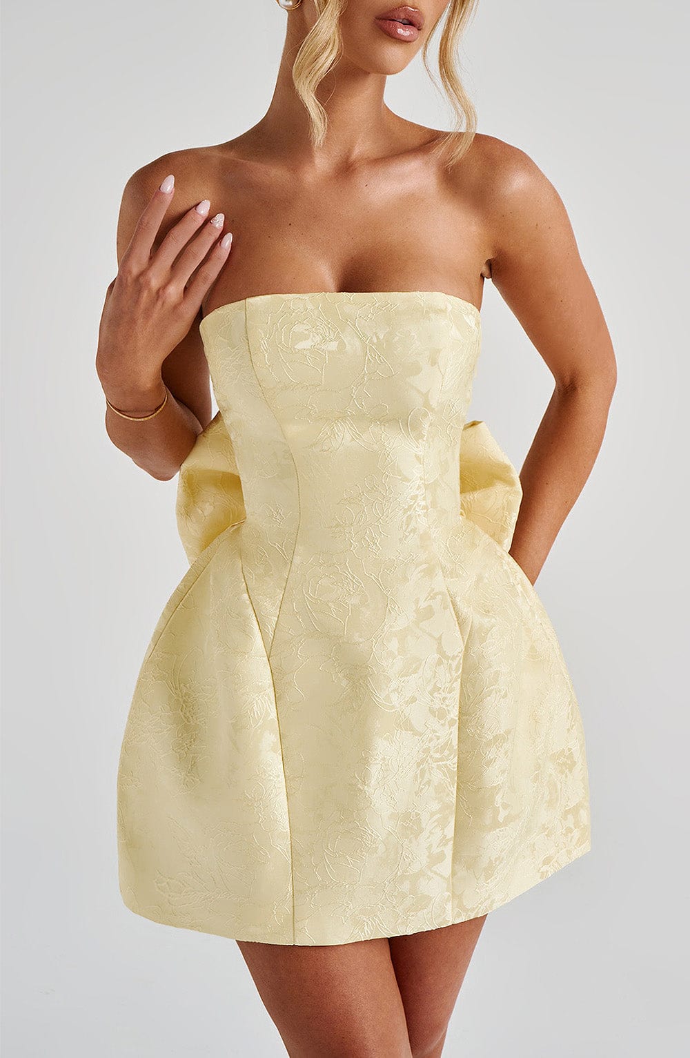 Elenora Mini Dress - Lemon - Napalia