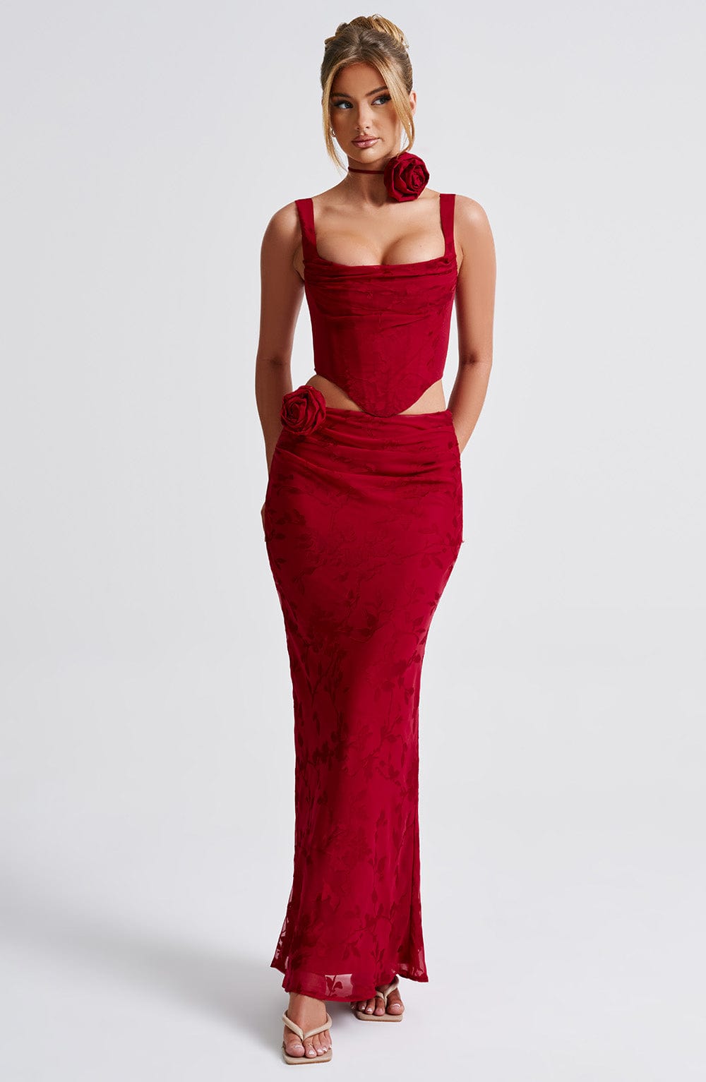 Elizabeth Maxi Skirt - Red - Napalia