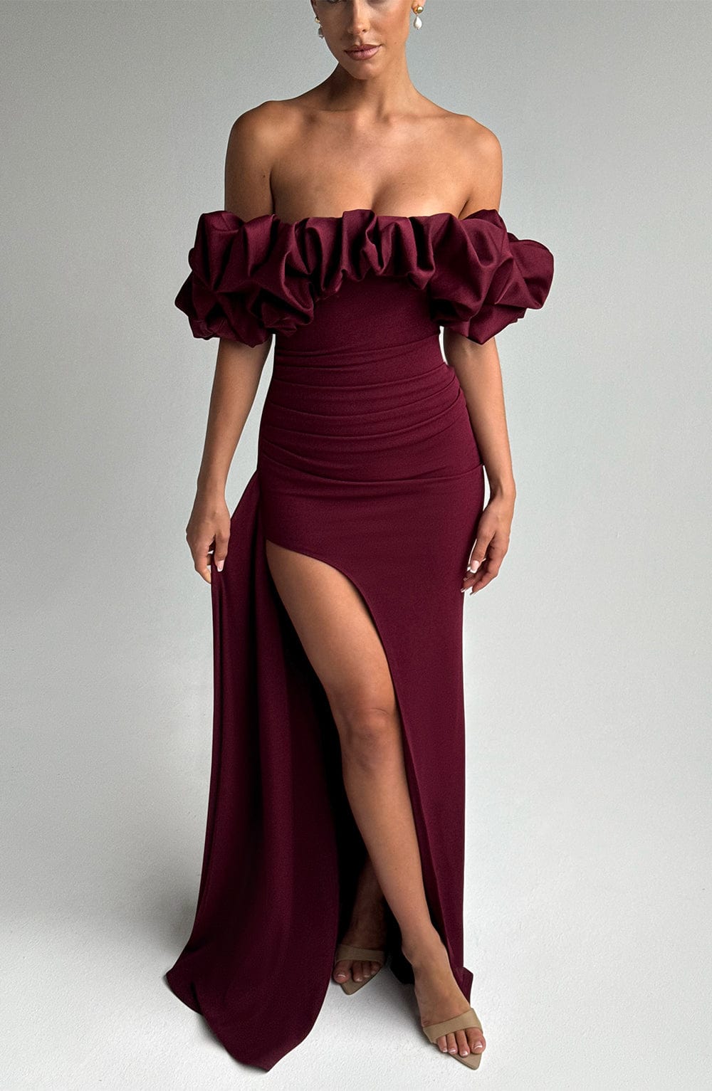 Elsie Maxi Dress - Cherry Lacquer - Napalia