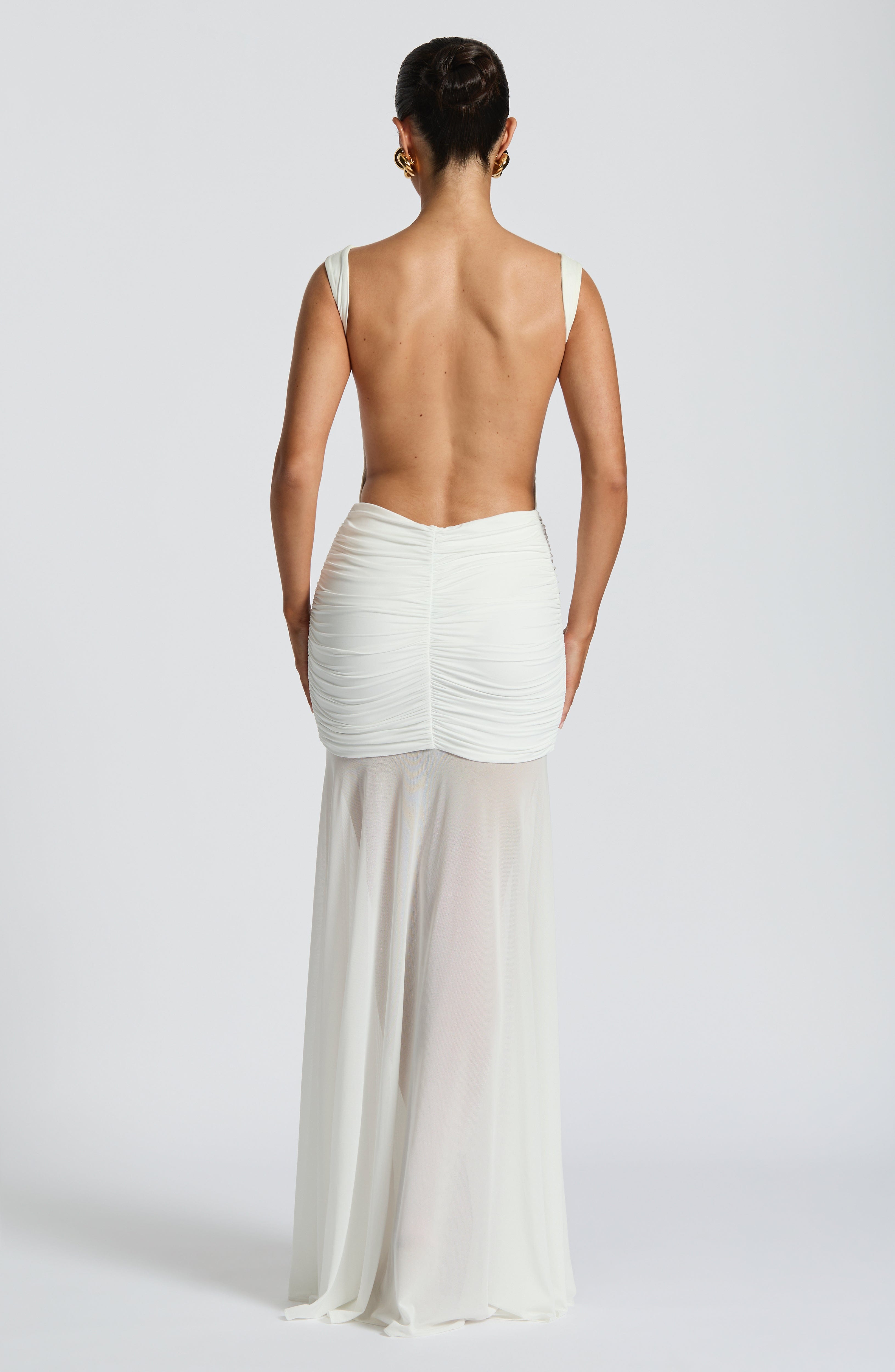 Fae Maxi Skirt - White - Napalia
