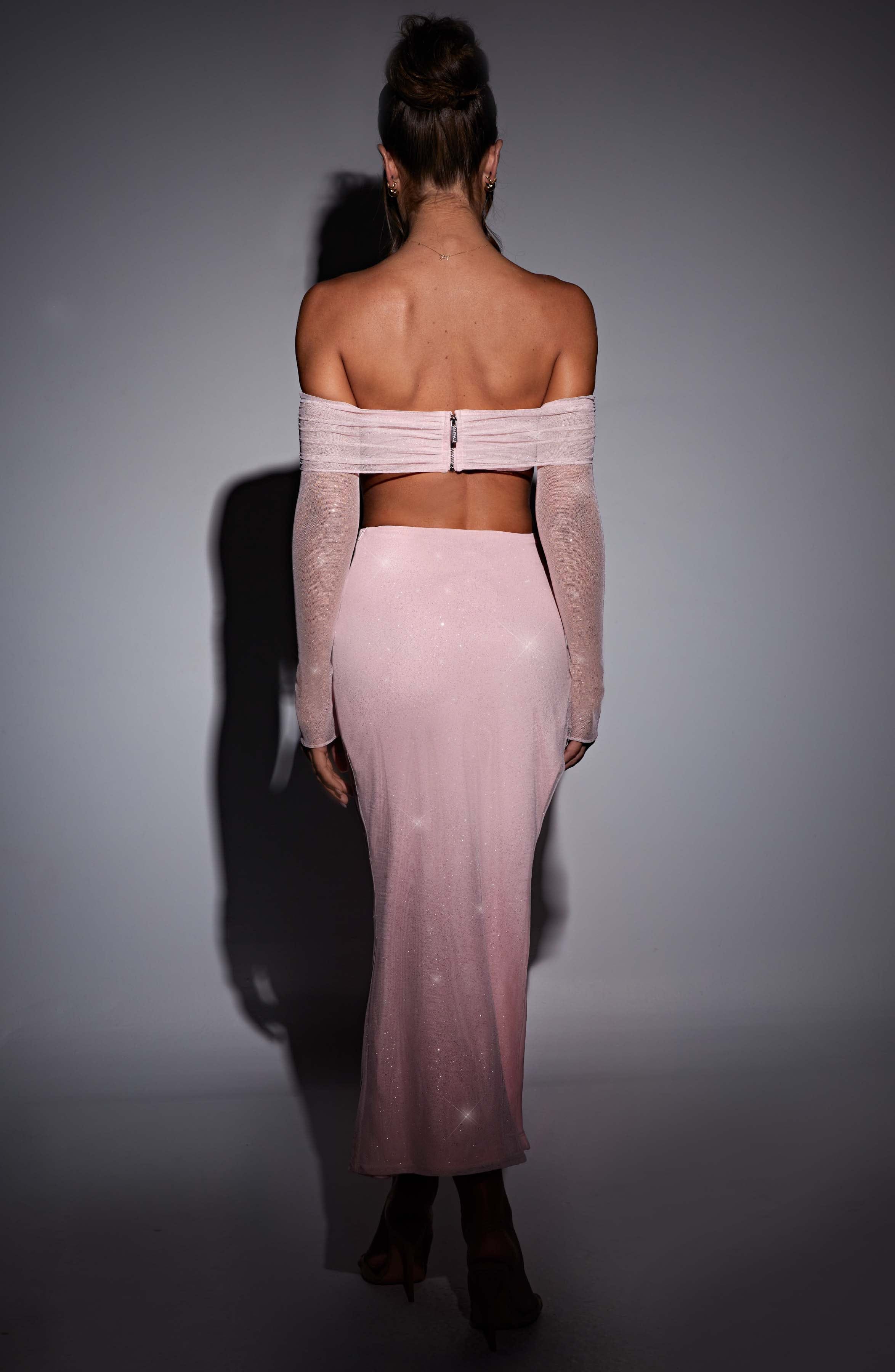 Jana Maxi Skirt - Pink Sparkle - Napalia