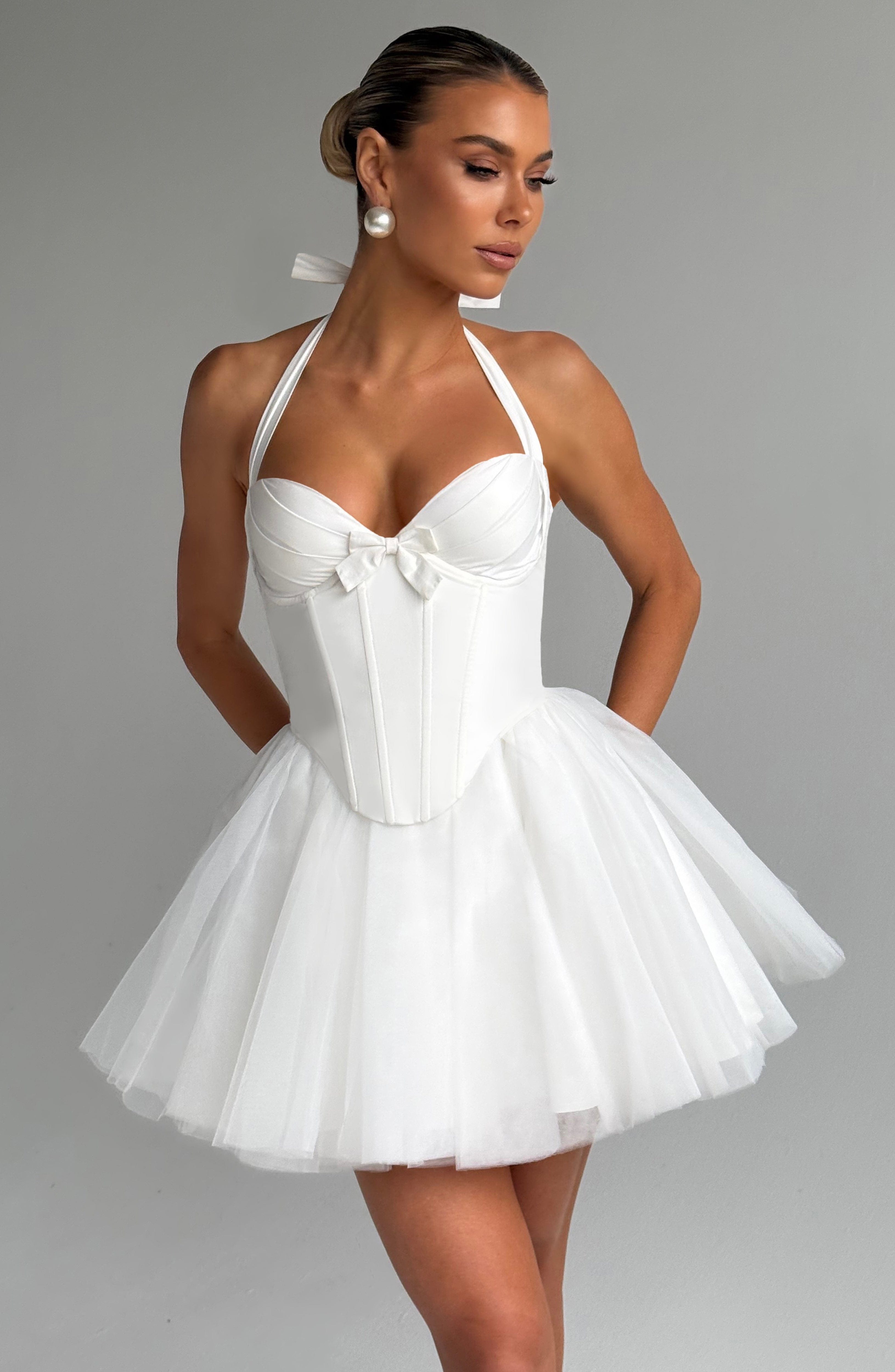 Keely Mini Dress - Ivory - Napalia