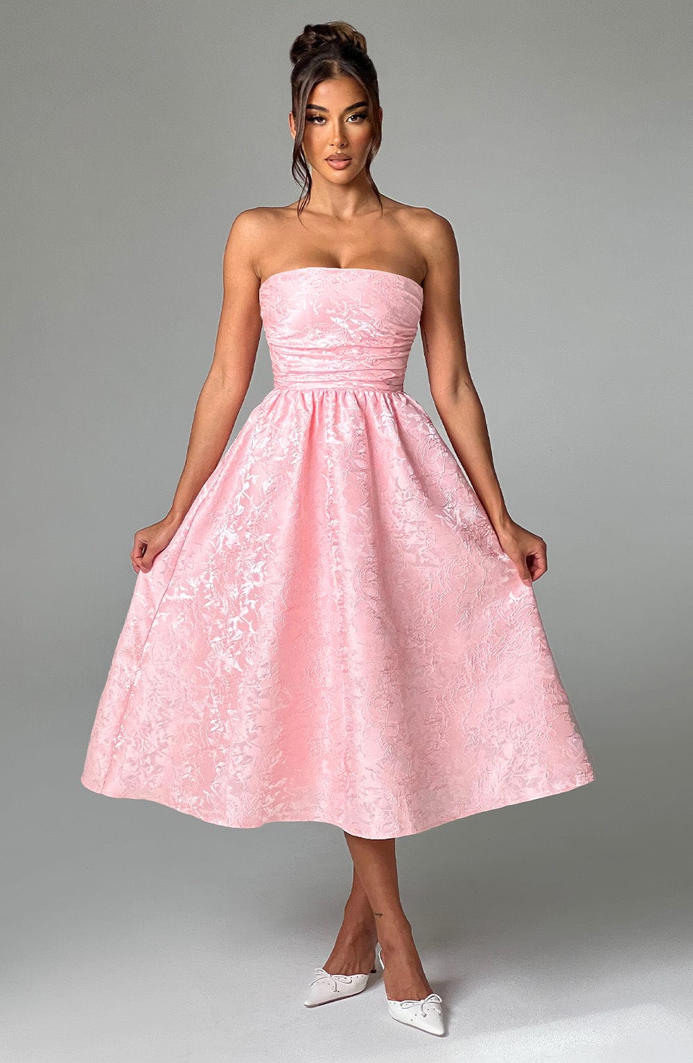Saoirse Midi Dress - Blush - Napalia