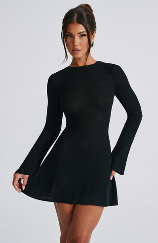 Adalee Mini Dress - Black - Napalia