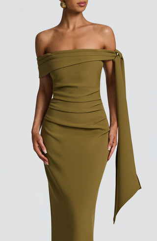 Addie Maxi Dress - Deep Olive - Napalia