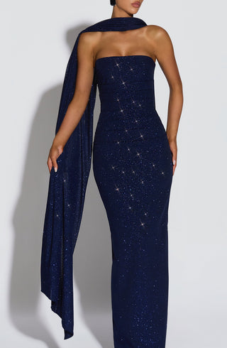 Agnes Shawl - Navy Sparkle - Napalia