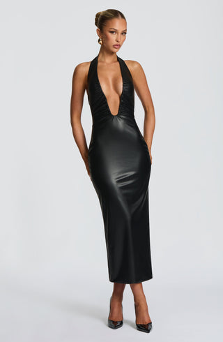 Ainsley Midi Dress - Black - Napalia