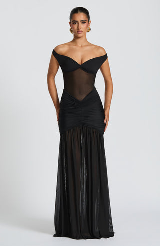Alaia Maxi Dress - Black - Napalia