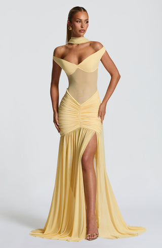 Alaia Maxi Dress - Lemon - Napalia