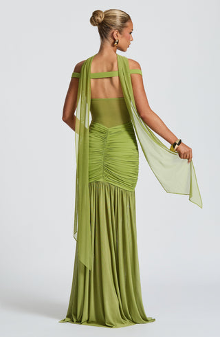 Alaia Maxi Dress - Olive - Napalia