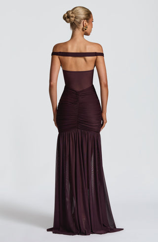 Alaia Maxi Dress - Plum - Napalia