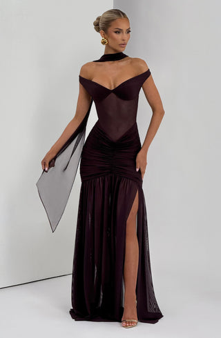 Alaia Maxi Dress - Plum - Napalia