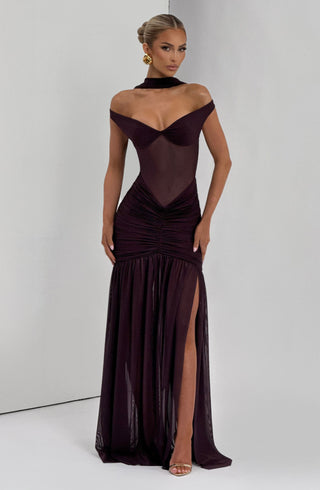 Alaia Maxi Dress - Plum - Napalia