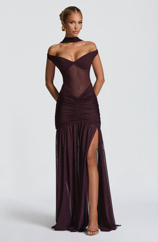 Alaia Maxi Dress - Plum - Napalia