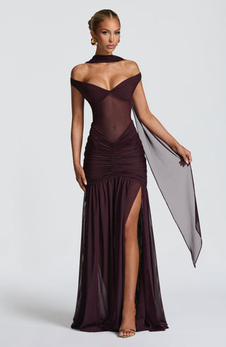 Alaia Maxi Dress - Plum - Napalia