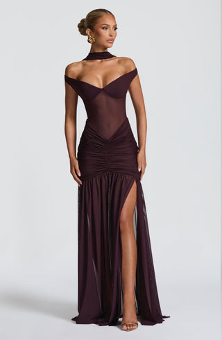 Alaia Maxi Dress - Plum - Napalia