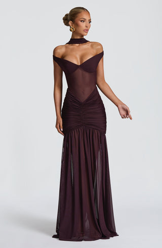 Alaia Maxi Dress - Plum - Napalia