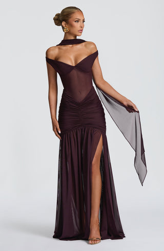 Alaia Maxi Dress - Plum - Napalia