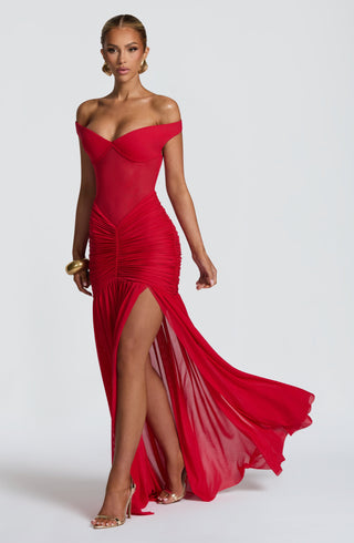 Alaia Maxi Dress - Red - Napalia