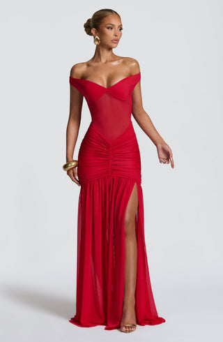 Alaia Maxi Dress - Red - Napalia