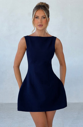 Alana Mini Dress - Navy - Napalia