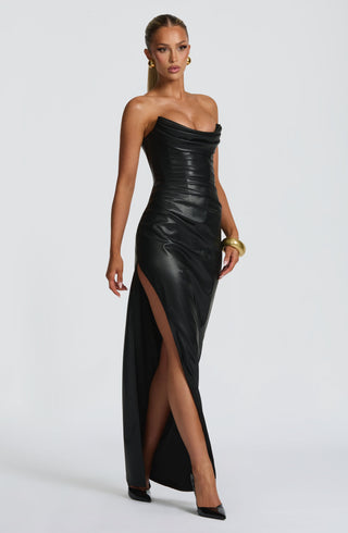 Alba Maxi Dress - Black - Napalia