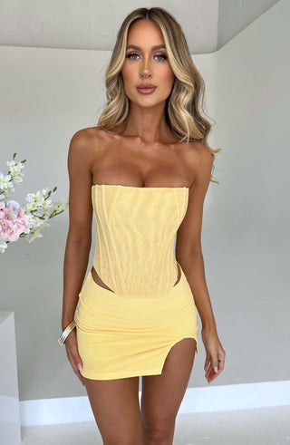Alina Mini Skirt - Lemon - Napalia