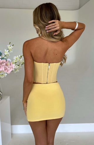 Alina Mini Skirt - Lemon - Napalia