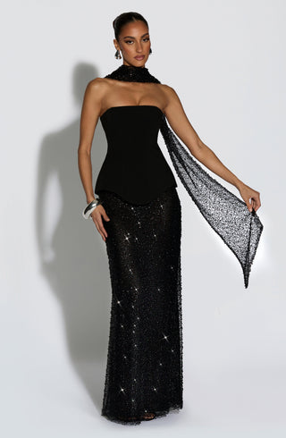 Allaire Maxi Skirt - Black - Napalia