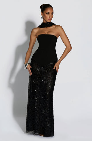 Allaire Maxi Skirt - Black - Napalia