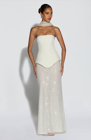 Allaire Maxi Skirt - Ivory - Napalia