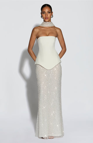 Allaire Maxi Skirt - Ivory - Napalia