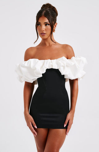 Allie Mini Dress - Black/White - Napalia