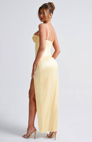 Alora Maxi Dress - Lemon - Napalia