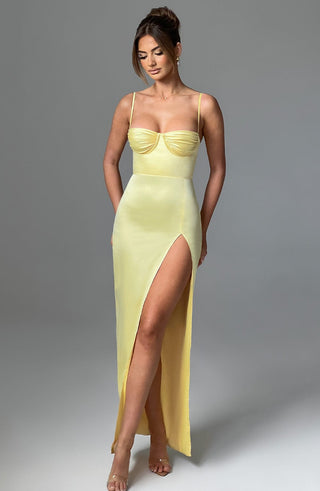 Alora Maxi Dress - Lemon - Napalia