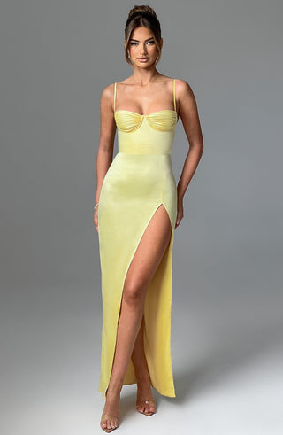 Alora Maxi Dress - Lemon - Napalia