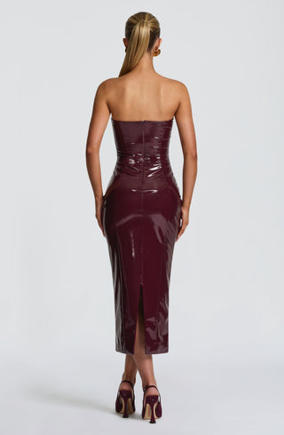 Amala Midi Dress - Cherry Lacquer - Napalia