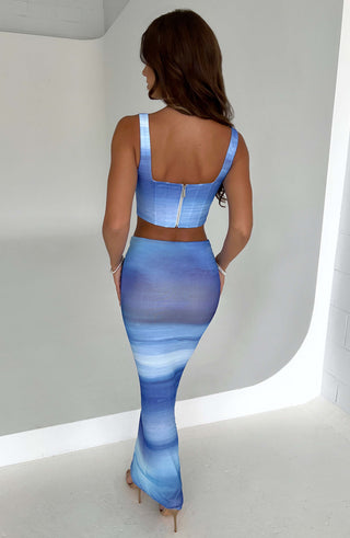 Amber Corset - Blue Haze Print - Napalia