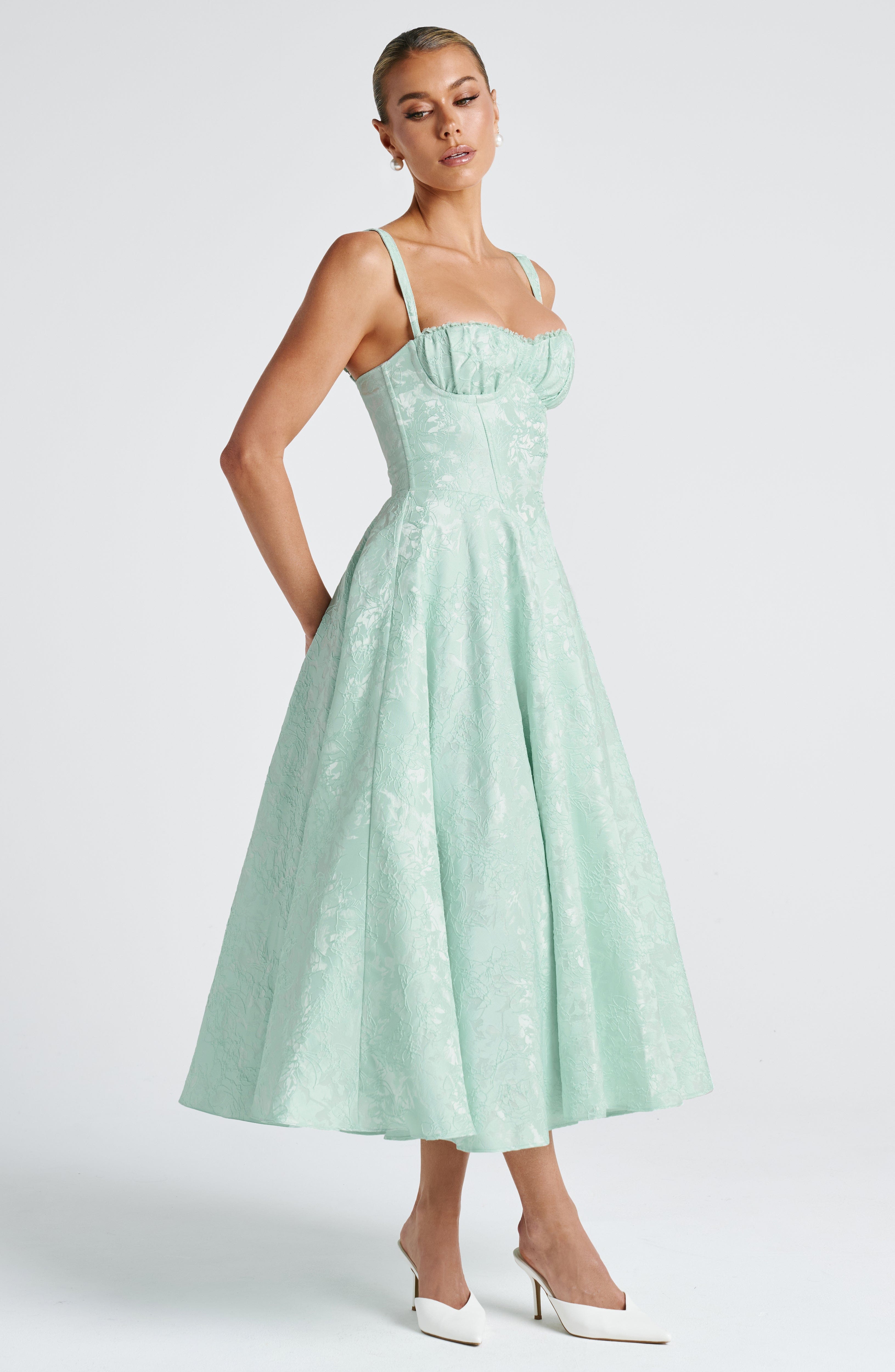 Amity Midi Dress - Mint - Napalia