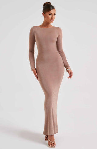 Anastassia Maxi Dress - Chocolate - Napalia