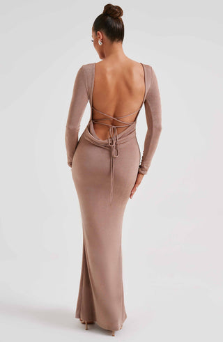 Anastassia Maxi Dress - Chocolate - Napalia