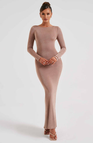 Anastassia Maxi Dress - Chocolate - Napalia